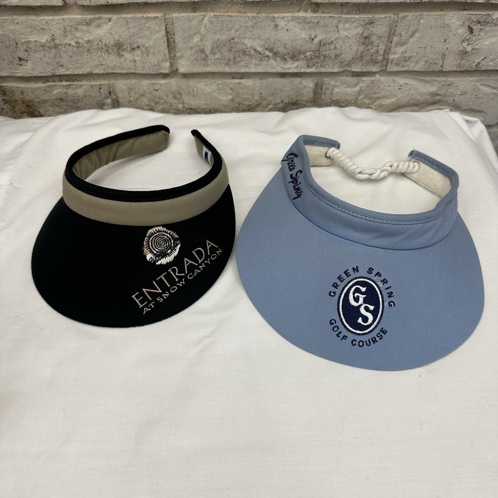 2 Vintage Visor Entrada At Snow Canyon & Green Spring Golf Course Hat Cap Womens